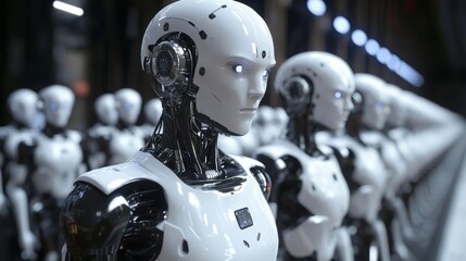 Fototapeta premium Exploring the ethical implications of ai the concept of slavery in artificial intelligence systems