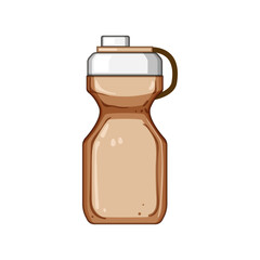 portable water bottle reusable cartoon vector illustration