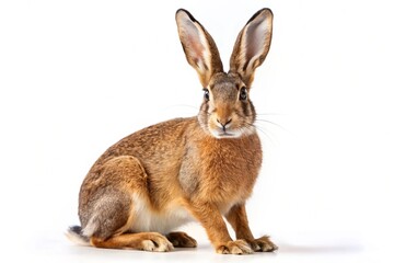 Obraz premium Belgian hare rabbit isolated on white background