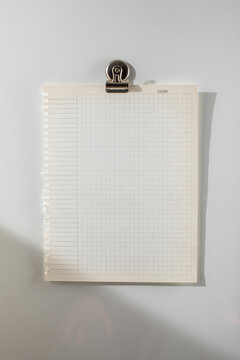 Grid paper on white magnet board