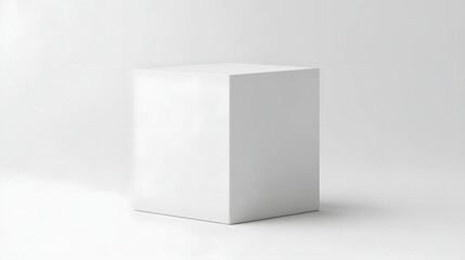 White Cube on White Background