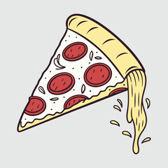 vector illustration of pizza