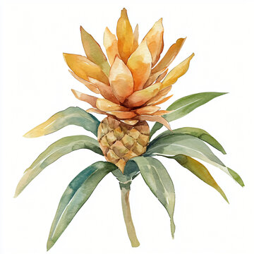 Watercolor hand-painted Pulasan branch painting illustration isolated on a white background, illustration, AI painting design, AI