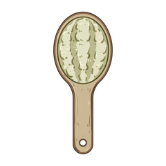 massage soft baby brush cartoon vector illustration