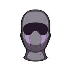 fashion ski mask cartoon vector illustration