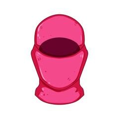 winter ski mask cartoon vector illustration
