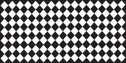 Seamless harlequin pattern-black and white