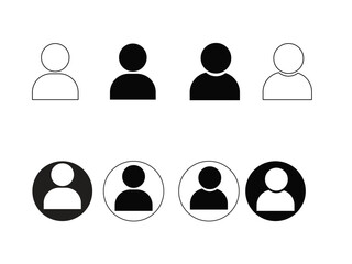 User Icon set on white background.