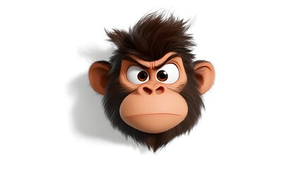 an illustration of a furious monkey with an angry expression on his face