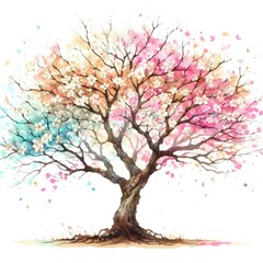 Fototapeta premium pink cherry tree