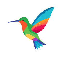 Obraz premium A Colorful Humming bird Flight