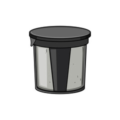 friendly reusable coffee filter cartoon vector illustration