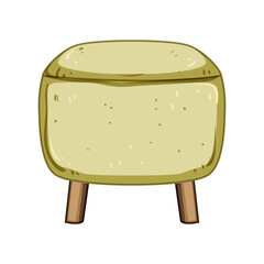 comfort pouf cartoon vector illustration
