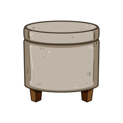 decor pouf cartoon vector illustration