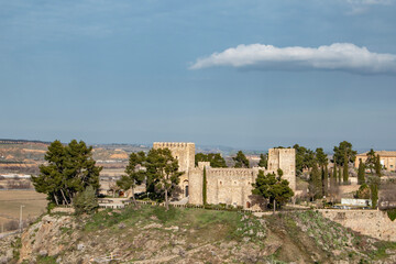 Fototapeta premium View of the complex of San Servando Castle in Toledo, Spain