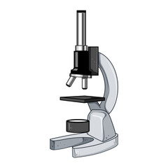 specimen microscope cartoon vector illustration