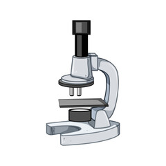 optics microscope cartoon vector illustration