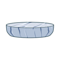 modern marble coaster cartoon vector illustration