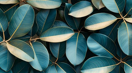 Teal Leaves Background Texture Nature Photography