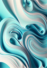 Abstrakcyjna ilustracja fal oceanicznych – dynamiczne wzory wodne, płynne linie w odcieniach błękitu, artystyczna kompozycja inspirowana morzem, estetyczne fale, nowoczesna sztuka cyfrowa, spokojna i 