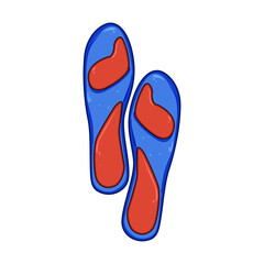 orthotic insoles cartoon vector illustration