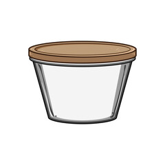 dishwasher glass food storage container cartoon vector illustration
