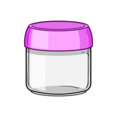 plastic food storage container baby cartoon vector illustration