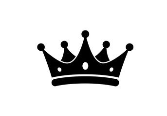 Majestic Black Crown Icon Royalty Free Image: Elegant Symbol of Power and Leadership
