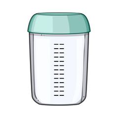 stackable food storage container baby cartoon vector illustration