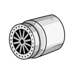 pressure faucet aerator cartoon vector illustration