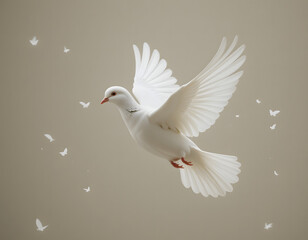 white dove flying