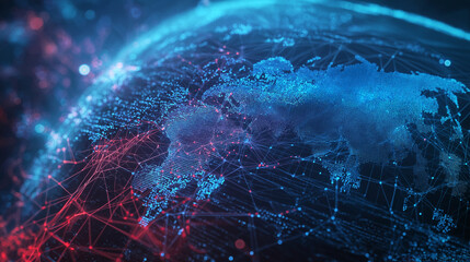 AI generator image of Modern technology can efficiently connect the global network.Smart network and Connection technology