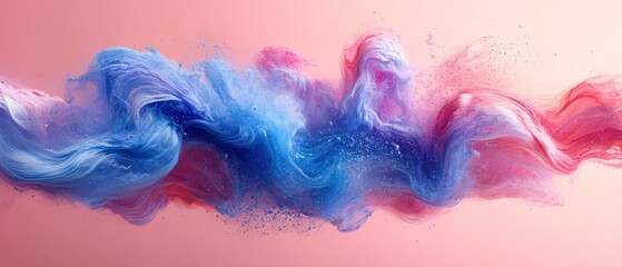 Fototapeta premium Airy pastel brushstroke textures creating a floating color effect