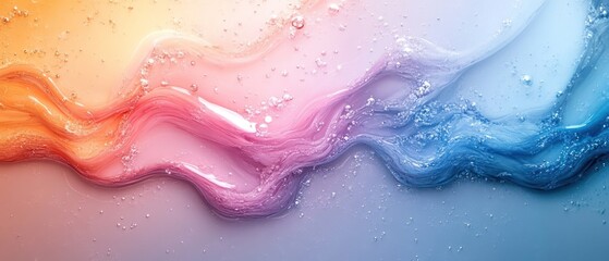 Obraz premium Marbleized abstract background with fluid light pastel tones