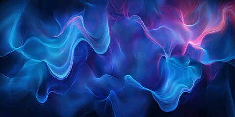 Obraz premium Futuristic Digital Background with Glowing Blue and Purple Lights