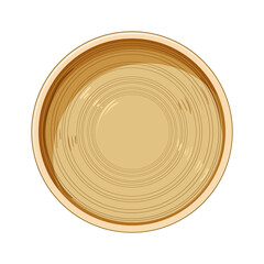 biodegradable bamboo plate cartoon vector illustration