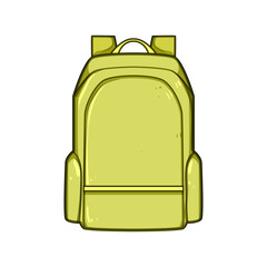 travel backpack cartoon vector illustration
