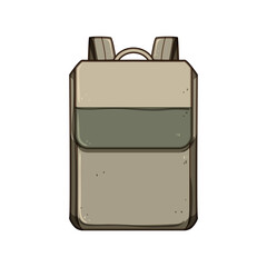 duffel backpack cartoon vector illustration