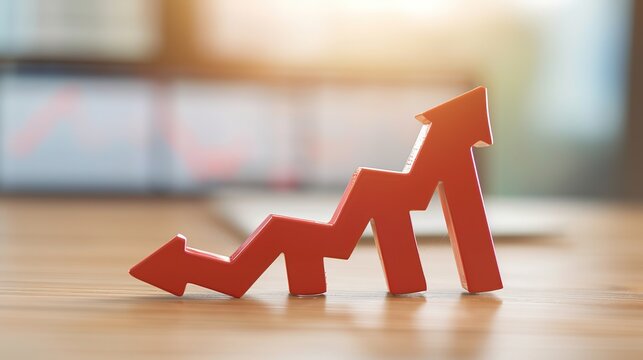 Close-up of a downward arrow graph on a digital screen with financial charts, symbolizing an earnings miss, financial decline, and market analysis concepts.
