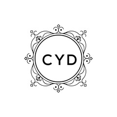 CYD creative minimalist letter logo.