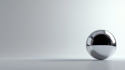 Polished sphere on a light gray background