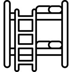Bunk Bed Icon Vector Element