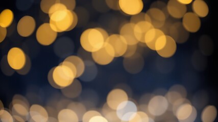 Abstract Bokeh Background with Warm Golden Lights and Soft Blurry Effect