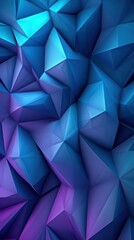 Obraz premium Abstract Geometric Pattern of Triangular Shapes in Shades of Blue and Purple