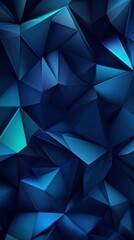 Fototapeta premium Abstract Geometric Pattern of Triangular Shapes in Various Shades of Blue