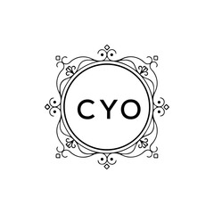 CYO creative minimalist letter logo.