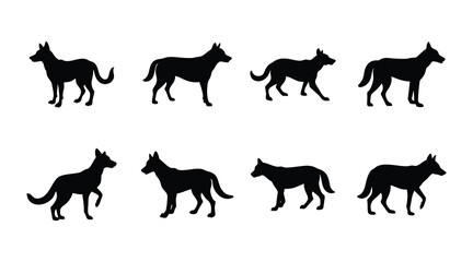 Obraz premium Dog Silhouette Collection: Stunning Canine Designs