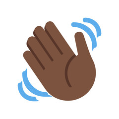 Waving Hand: Dark Skin Tone