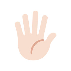 Raised Hand with Fingers Splayed