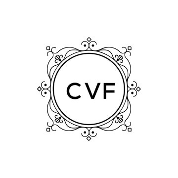 CVF  creative minimalist letter logo.